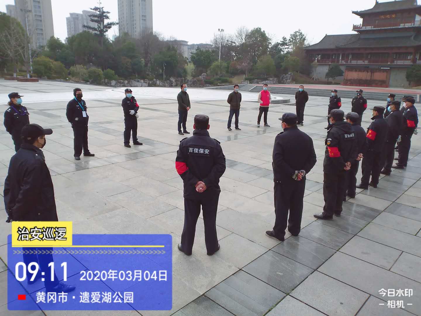 遺愛湖風景區(qū)項目部保安人員在疫情期間，堅守在各自崗位，保障景區(qū)秩序